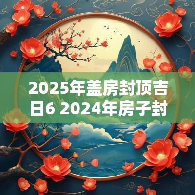 2025年盖房封顶吉日6 2025年房子封顶黄道吉日