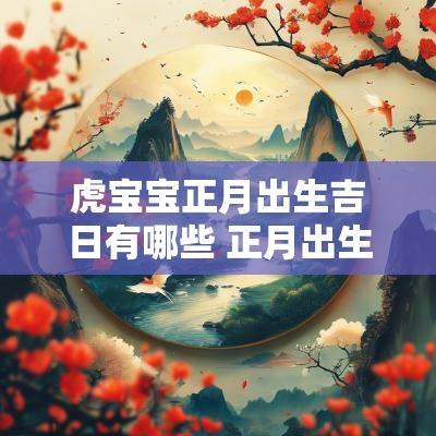 虎宝宝正月出生吉日有哪些 正月出生的虎宝宝哪天最好