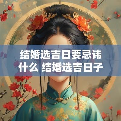 结婚选吉日要忌讳什么 结婚选吉日子方法