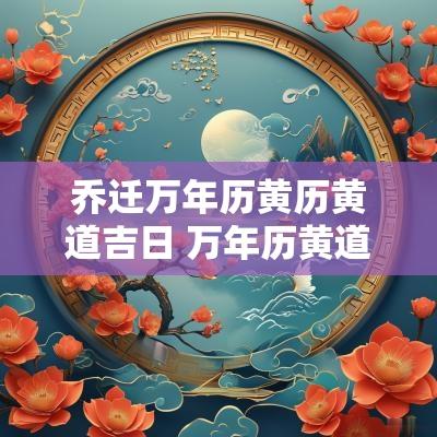乔迁万年历黄历黄道吉日 万年历黄道吉日乔迁新居