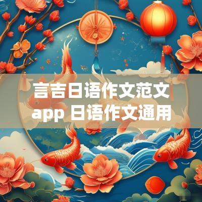 言吉日语作文范文app 日语作文通用句