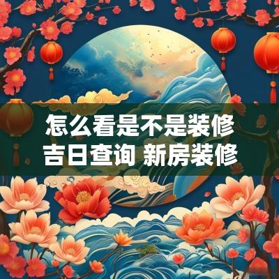 怎么看是不是装修吉日查询 新房装修看日子怎么看