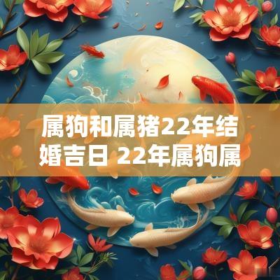 属狗和属猪22年结婚吉日 22年属狗属猪结婚吉日