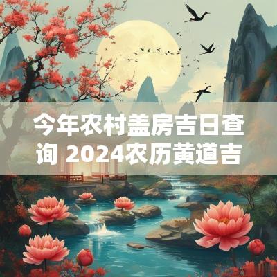 今年农村盖房吉日查询 2025农历黄道吉日查询盖房动工