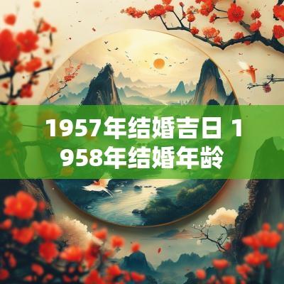 1957年结婚吉日 1958年结婚年龄