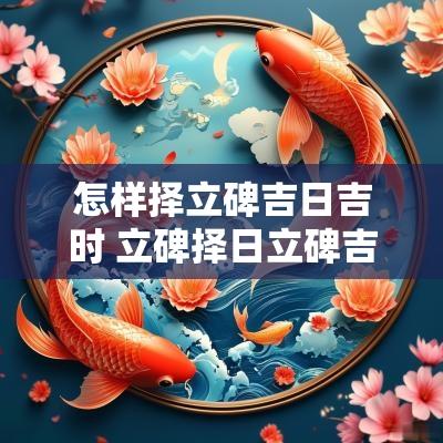 怎样择立碑吉日吉时 立碑择日立碑吉日查询