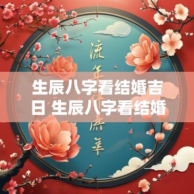 生辰八字看结婚吉日 生辰八字看结婚日子