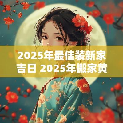 2025年最佳装新家吉日 2025年搬家黄道吉日一览表