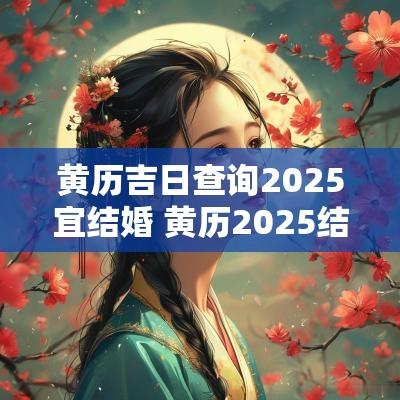 黄历吉日查询2025宜结婚 黄历2025结婚吉日查询