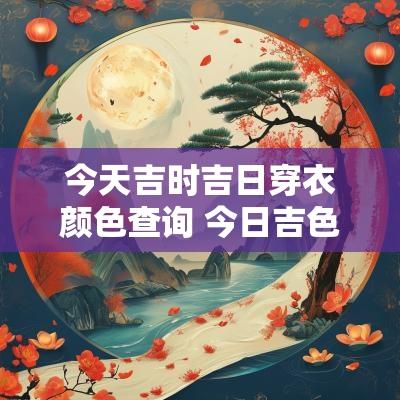今天吉时吉日穿衣颜色查询 今日吉色穿衣日历