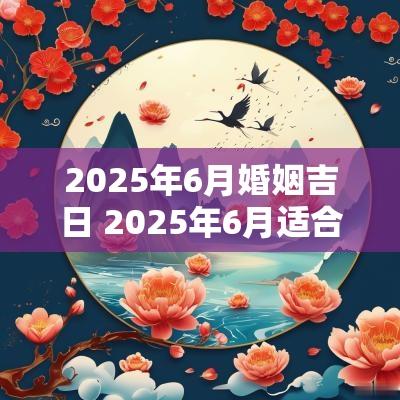 2025年6月婚姻吉日 2025年6月适合结婚的日子一览表