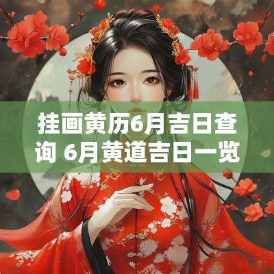 挂画黄历6月吉日查询 6月黄道吉日一览表老黄历