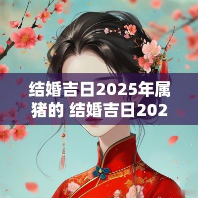 结婚吉日2025年属猪的 结婚吉日2025年属猪的运势