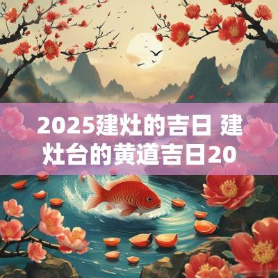 2025建灶的吉日 建灶台的黄道吉日2025年