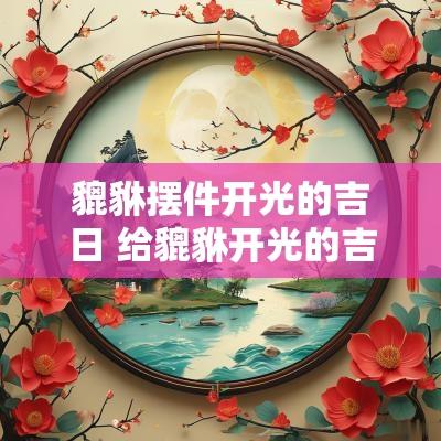貔貅摆件开光的吉日 给貔貅开光的吉日