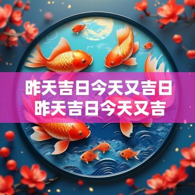 昨天吉日今天又吉日 昨天吉日今天又吉日下一句