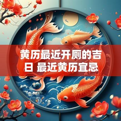 黄历最近开厕的吉日 最近黄历宜忌