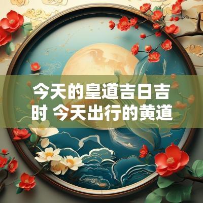 今天的皇道吉日吉时 今天出行的黄道吉日吉时