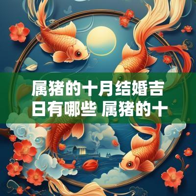 属猪的十月结婚吉日有哪些 属猪的十月份运势如何