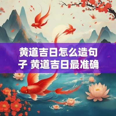 黄道吉日怎么造句子 黄道吉日最准确的方法