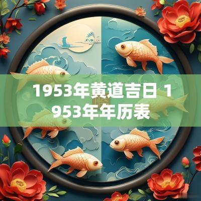 1953年黄道吉日 1953年年历表