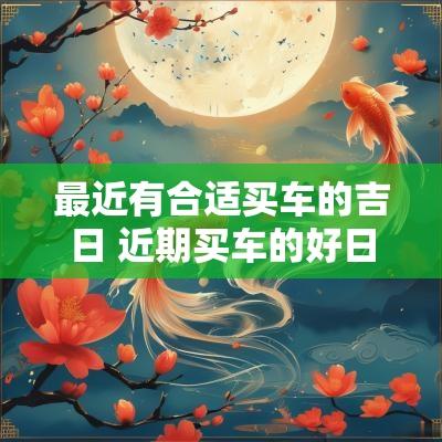 最近有合适买车的吉日 近期买车的好日子有哪些