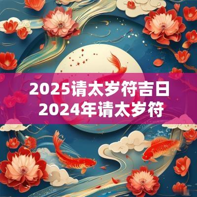 2025请太岁符吉日 2025年请太岁符