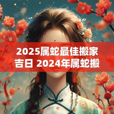 2025属蛇最佳搬家吉日 2025年属蛇搬家吉日一览表大全