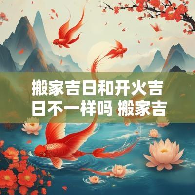 搬家吉日和开火吉日不一样吗 搬家吉日测算2025年4月份开火
