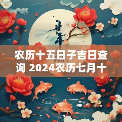 农历十五日子吉日查询 2025农历七月十五黄历吉日查询