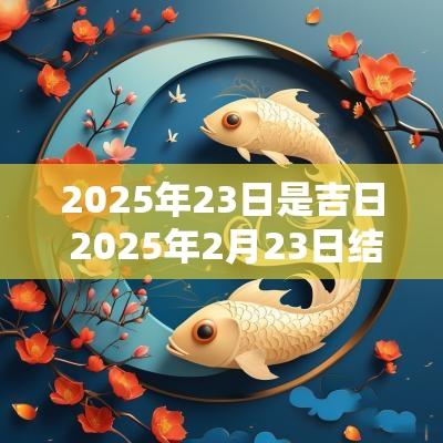 2025年23日是吉日 2025年2月23日结婚好吗