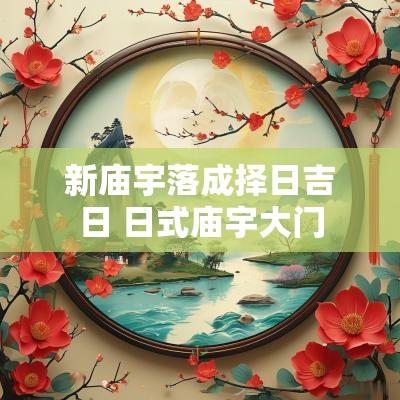 新庙宇落成择日吉日 日式庙宇大门