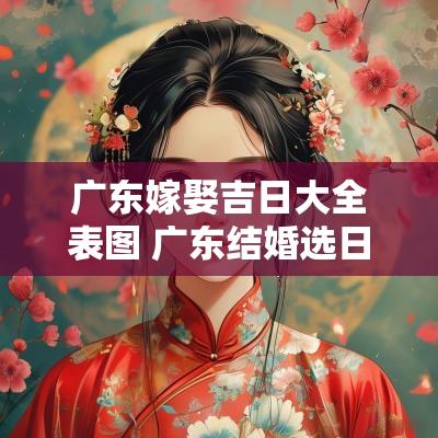 广东嫁娶吉日大全表图 广东结婚选日子