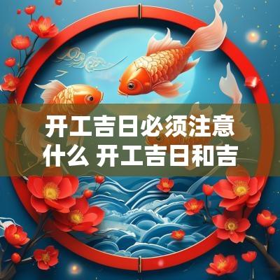 开工吉日必须注意什么 开工吉日和吉时