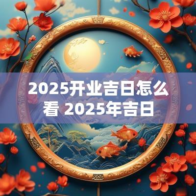 2025开业吉日怎么看 2025年吉日