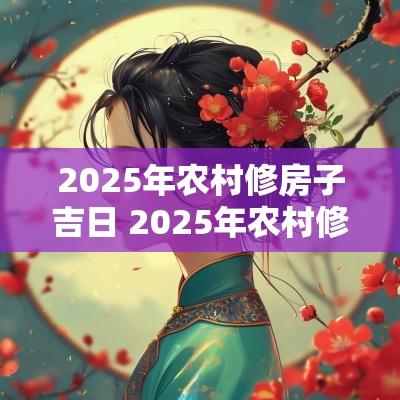 2025年农村修房子吉日 2025年农村修房子吉日查询