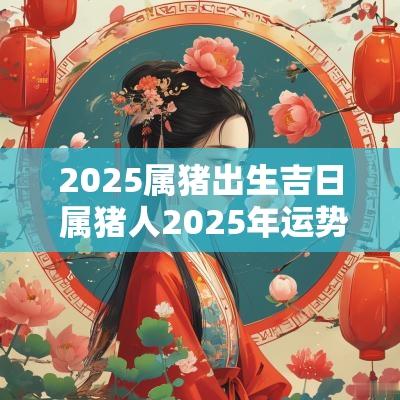 2025属猪出生吉日 属猪人2025年运势及每月运势如何