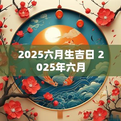 2025六月生吉日 2025年六月