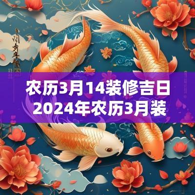 农历3月14装修吉日 2025年农历3月装修开工黄道吉日