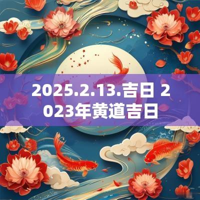 2025.2.13.吉日 2025年黄道吉日