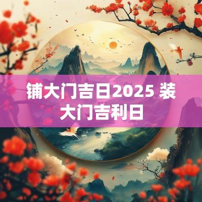 铺大门吉日2025 装大门吉利日