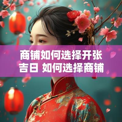 商铺如何选择开张吉日 如何选择商铺开张时间