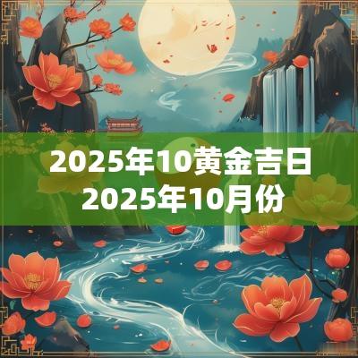 2025年10黄金吉日 2025年10月份