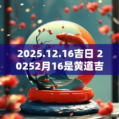 2025.12.16吉日 20252月16是黄道吉日吗