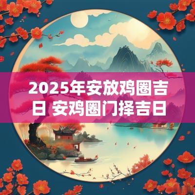 2025年安放鸡圈吉日 安鸡圈门择吉日