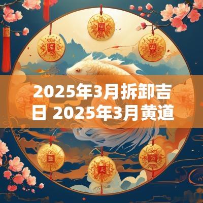 2025年3月拆卸吉日 2025年3月黄道吉日一览表