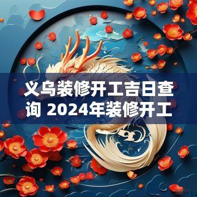 义乌装修开工吉日查询 2025年装修开工吉日查询