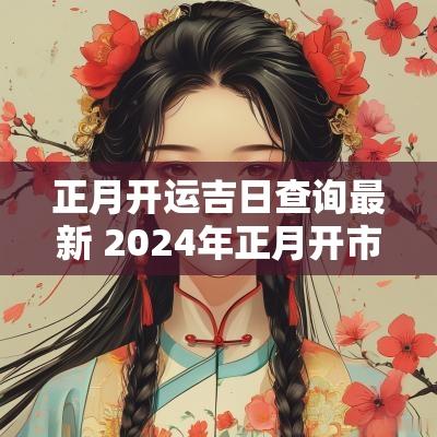 正月开运吉日查询最新 2025年正月开市吉日吉时