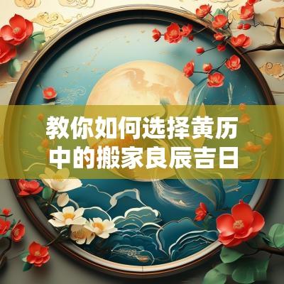 教你如何选择黄历中的搬家良辰吉日
