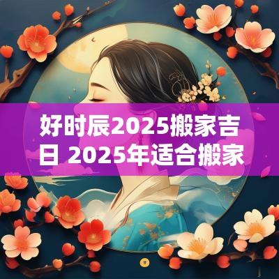 好时辰2025搬家吉日 2025年适合搬家的黄道吉日